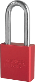 Padlock 2in Shackle Red Aluminum Body