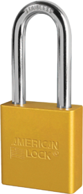 Padlock 2in Shackle Aluminum Yellow