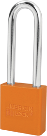 Padlock 3in Shackle Aluminum Orange