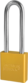 Padlock 3in Shackle Aluminum Yellow