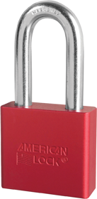 Padlock 2in Shackle Aluminum Red