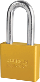 Padlock 2in Shackle Aluminum Yellow