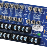 Power Distribution Board Module Board Only, UL Rated, Converts 1 Input: to 8 Fused Outputs @ 2.5 Amp, Input: 12/24VDC @ 10 Amp or 24/28VAC @ 12 Amp, LED Visual Indicators