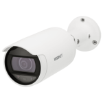 Wisenet A Series Network Outdoor IR Bullet PoE Camera, 2MP at 30 FPS, 2.8mm Fixed Focal Lens, Triple Codec (H.265/H.264/MJPEG) with WiseStream II, 120dB WDR, IR Viewable Length 30m,Day and Night Auto (ICR), FOV H: 113.7° / V: 61.5°, IVA, Tampering