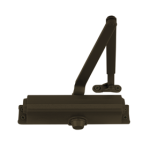 Light to Medium Duty Door Closer, Cast Iron, Surface Mount, Hold Open Arm for Regular Pull Side, Top Jamb, or Parallel Arm Mount, ADA Adjustable Size 1-5, Grade 1, TBSRT Screw Pack, 695/DKBRZ Dark Bronze Powder Coat