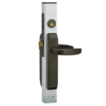 1-1/8in Backset, Dual Force Mortise Entry, Interconnected Deadbolt/Deadlatch, 1-7/8in x 8-7/8in Escutcheon, Faceplate 1in x 6-7/8in, Curved Lever (01), Requires 1in Mortise Cylinder with AR Cam, 613/US10B Dark Bronze