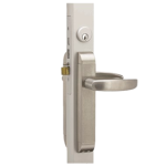 1-1/2in Backset, Dual Force Mortise Entry, Interconnected Deadbolt/Deadlatch, 1-7/8in x 8-7/8in Escutcheon, Faceplate 1in x 6-7/8in, Round Tubular Lever (02), Requires 1in Mortise Cylinder with AR Cam, 630/US32D Satin Stainless Steel