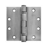 5-Knuckle Hinge, Standard Weight, Full Mortise, Ball Bearing, 5in x 4.5in, Ferrous Steel Base, Fire-Rated, 652/US26D Satin Chrome