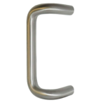 Offset Door Pulls 9in CTC 90 Degree Offset, Thru Bolts Type 1 Mounting, 628/US28 Satin Aluminum