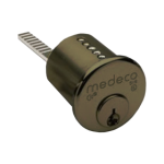 M3 Rim Cylinder 1-1/8in, DA Keyway, 6 Pin, Sub-Assembled, Less Slider, Dark Bronze/Clear Coat 24