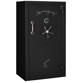 12-12-24 + 2 Gun Safe, 120 Minute Fire, Black Textured Finish with Black Nickel Hardware, Combination Dial, PDO, 1375lbs