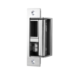 Electric Strike All in One, Fire-Rated 3 Hour, 12/24VDC, Fail Secure, Offset and Centerline Mortise Latch Entry, Fail Secure, 1/2in Latch Throw, 1in Deadbolt, 630/US32D Stainless Steel