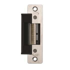 Fire Rated Electric Strike 24VAC/DC FSE Fail-Secure, 1-1/4in x 4-7/8in Radius Corner, for Up to 3/4in Latch Throw, 630/US32D Brushed Stainless Steel