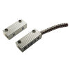 1-1/2in Long Mini Aluminum Surface Mount Magnetic Contact Switch Set with 19in Wire Leads, Gap 1in+, Hidden Terminals, Closed Loop (N/O), Aluminum Housing