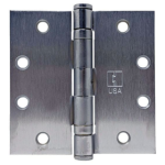 5-Knuckle Hinge, Standard Weight, Full Mortise, Ball Bearing, 4.5in x 4.5in (4545), Steel Base, Non-Removable Pin, 630/US32D Stainless Steel