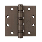 5-Knuckle Hinge, Heavy Weight, Full Mortise, Ball Bearing, 4.5in x 4.5in (4545), Steel Base, Non-Removable Pin, 640/US10B Oiled Antique Bronze