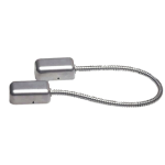 Surface Mount J-Box with 18in Armored Door Cord, 1-5/8in x 3in x 1-1/8in. (Includes 4 Conductor 22 AWG Cable) Standard Color Aluminum