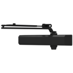 Medium Duty Door Closer, Cast Aluminum, Surface Mount, Cush-N-Stop Arm, Slim Line Plastic Cover, ADA Adjustable Size 1-6, Grade 1, Universal Screw Pack, 693/GLBLK Gloss Black Powder Coat