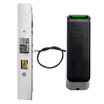 Wireless Aperio Electrified Deadlatch 1-1/8 with IPS multiCLASS SE and HID Reader, 628/US28 Aluminum Clear Anodized