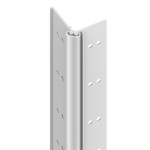 Full Mortise Heavy Duty Geared Continuous Hinge, 1/16in Door Inset, Narrow Frame Leaf 1-9/16in, Door Edge Protector, 1-3/4in Doors, 83in, Up to 450lbs, 628/US28 Clear Anodized Aluminum