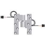 Electrified Power Transfer 3/4in Offset Intermediate Pivot, Left Hand, TW4 4 Wire, 626/US26D Satin Chrome