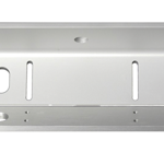 210072_L.png 1/4in, Adjustable Single Lock L Bracket, 10-1/2in, 2-5/16in x 2-5/16in, for 1200 Series Single Magnetic Locks, 628/US28 Satin Aluminum