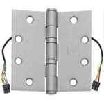 210333_L.png Electrified Quick Connect(QC) 8 Wire , 5-Knuckle Hinge, Heavy Weight, Full Mortise, Ball Bearing, 5.0in x 4.5in (5045), Steel Base, 652/626/US26D Satin Chrome