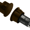 210966_L.png 3/4in Diameter Recessed (Flush Mount) Magnetic Contact Switch Set, 1/2in Plus Gap, Closed Loop (N/O), Screw Terminals, Used for Steel Doors, Brown