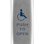 Push Plate 1.5in x 4.75in Jamb Logo and Text