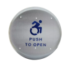 Push Plate 6in Round Alternate Handicap Logo/Text