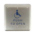 Push Plate 4.75in Square Logo/Text