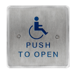 4.5in Square w/ Blue Handicap Logo/Text