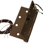 Electrified Hinge, 4.5in x 4.5in (4545), Wires 2/18 Gauge + 2/26 Gauge, 5-Knuckle, Ball Bearing, Standard Weight, Steel Base, Fire Rated, 613/US10B Oil Rubbed Bronze