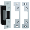 Electric Strike 12/24VDC, Cylindrical Latches Max 3/4in Throw, 2 Faceplates, 501 and 501A (4-7/8in x 1-1/4in), 630/US32D Stainless Steel