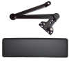Heavy Duty Surface Door Closer, Dead Stop Non-Hold Open Arm, Full Plastic Cover, Adjustable Spring Size 1-6, Grade 1, 693/BLK Black Powder Coat