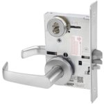 KIT - Electrified Mortise, Field Reversible - Fail Safe and Fail Secure, Newport Lever with A Rose Trim, Less 1-1/8 Mortise Cylinder, Handing is Field Reversible, ANSI Strike SS118, 626/US26D Satin Chrome