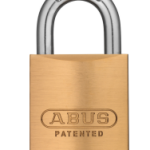 Brass Padlock 1-3/4in Wide - SFIC Small Format IC Prep, Less Core, Shackle - 5/16in Diameter and 2in Vertical Clearance, Boxed