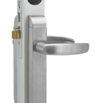 1-1/2in Backset, Dual Force Mortise Entry, Interconnected Deadbolt/Deadlatch, 1-7/8in x 8-7/8in Escutcheon, Faceplate 1in x 6-7/8in, Curved Lever (01), Requires 1in Mortise Cylinder with AR Cam, 630/US32D Satin Stainless Steel