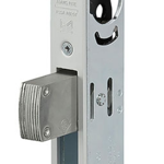 215462_L.png 7/8in Backset Deadbolt, 1in x 6-7/8in Flat Faceplate, Fits Glass Aluminum Doors, 628/US28 Aluminum Clear Anodized