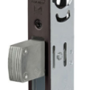 1-1/8in Backset Hookbolt, 1in x 6-7/8in Flat Faceplate, Fits Glass Aluminum Doors, 695/SP313 Anodized Dark Bronze