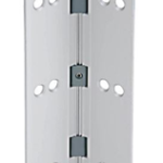 Electrical Power Transfer Prep, Full Mortise Heavy Duty Geared Continuous Hinge, No Door Inset, Flush Mount, 119in, Up to 450lbs, Left Hand, 66in From Top to Centerline of Electrical Power Transfer Prep, 628/US28 Clear Anodized Aluminum