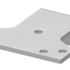 1460 Series Parallel Arm Shoe, Required for Parallel Arm Mounting, 689/AL Aluminum Powder Coat