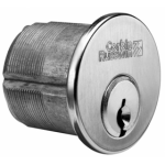 1-1/8in Mortise Cylinder 6-Pin Straight Cam, 60 Keyway, 0-Bitted, Standard Collar, 625/US26 Bright Chrome