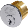 1-1/4in Mortise Cylinder 6-Pin Straight Cam, L4 6-Pin 0-Bit, Standard Collar, 630/US32D Satin Stainless Steel