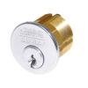 1-1/8in Mortise Cylinder 6-Pin Straight Cam, L4 6-Pin 0-Bit, Standard Collar, 625/US26 Bright Chrome