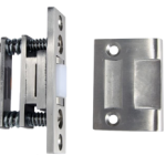 217185_L.png Roller Latch 5/16in Max Projection and Cast Strike, 630/US32D Satin Stainless Steel