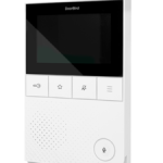 A1101 White Edition IP Video Indoor Station, Polycarbonate, White. Wi-Fi/LAN Connection (PoE Capable), 4in True Color Touch Display, 2-Way HD Audio, up to 102 dB, Room to Room Communication, SIP Support, Home and Building Automation Control.