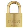 Solid Brass Body Padlock, 1-1/2in Wide, 1/4in Shackle Diameter, 13/16in Horizontal Clearance, 7/8in Vertical Clearance, Keyed Alike 5402, Brass