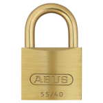 Solid Brass Body Padlock, 1-1/2in Wide, 1/4in Shackle Diameter, 13/16in Horizontal Clearance, 7/8in Vertical Clearance, Keyed Alike 5403, Brass