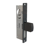 1-1/8in Backset Deadbolt, Flat Faceplate, Without Strike Plate, 711/335 Black Anodized
